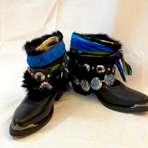 Durango Men’s Size 10 Rare Steampunk Black Leather Cowboy Boots - Picture 2 of 12